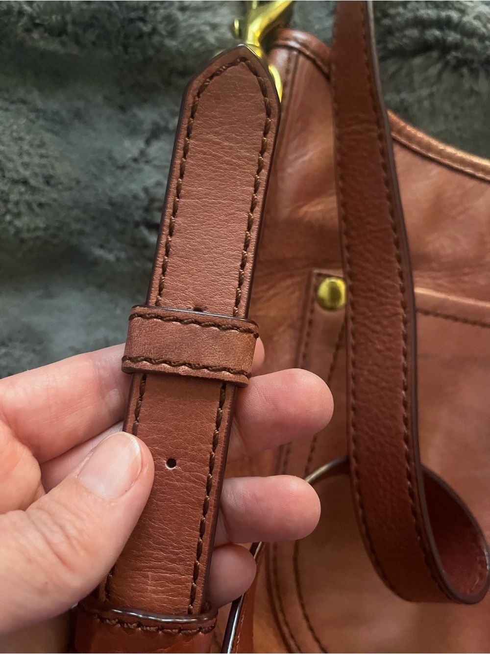 Frye Saddle Crossbody Bag in Rust - Picture 5 of 6